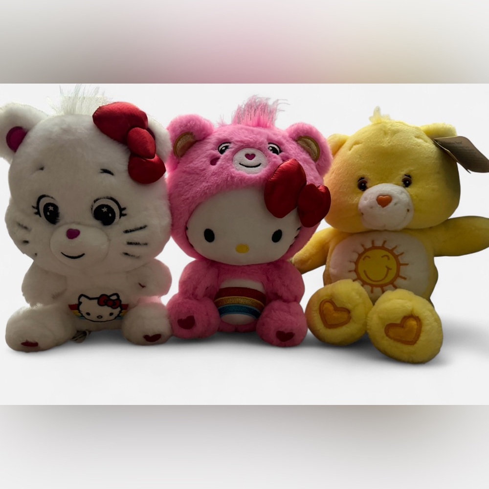 Hello Kitty Plush in Pink Bear Outfit